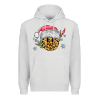 Dove Grey leopard smiley face Premium Hoodie - MaliasSmallBusiness