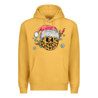 Mustard leopard smiley face Premium Hoodie - MaliasSmallBusiness