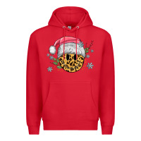 Red leopard smiley face Premium Hoodie - MaliasSmallBusiness