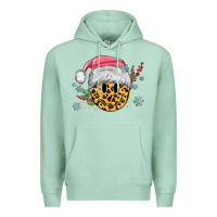 Seafoam leopard smiley face Premium Hoodie - MaliasSmallBusiness