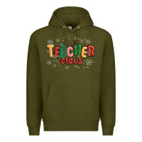 Army Green teacher claus Premium Hoodie - MaliasSmallBusiness
