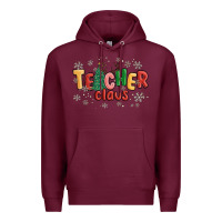 Burgundy teacher claus Premium Hoodie - MaliasSmallBusiness