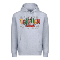 Heather Grey teacher claus Premium Hoodie - MaliasSmallBusiness
