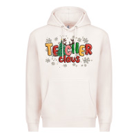 Pale Pink teacher claus Premium Hoodie - MaliasSmallBusiness