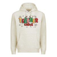 Oatmeal Heather teacher claus Premium Hoodie - MaliasSmallBusiness