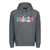 Rock tis the season snowman and christmas cake Premium Hoodie - MaliasSmallBusiness
