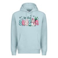 Blue Mist tis the season snowman and christmas cake Premium Hoodie - MaliasSmallBusiness