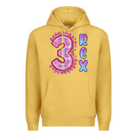 Antique Gold 3 rex pink dinosaur Premium Hoodie - MaliasSmallBusiness