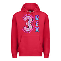 Cardinal 3 rex pink dinosaur Premium Hoodie - MaliasSmallBusiness