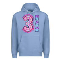Colony Blue 3 rex pink dinosaur Premium Hoodie - MaliasSmallBusiness