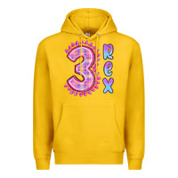 Lemon 3 rex pink dinosaur Premium Hoodie - MaliasSmallBusiness