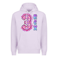 Lilac 3 rex pink dinosaur Premium Hoodie - MaliasSmallBusiness