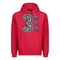 Cardinal 3 rex green dinosaur Premium Hoodie - MaliasSmallBusiness