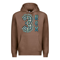Chestnut 3 rex green dinosaur Premium Hoodie - MaliasSmallBusiness