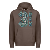 Coffee 3 rex green dinosaur Premium Hoodie - MaliasSmallBusiness