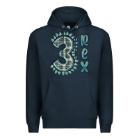 Navy 3 rex green dinosaur Premium Hoodie - MaliasSmallBusiness