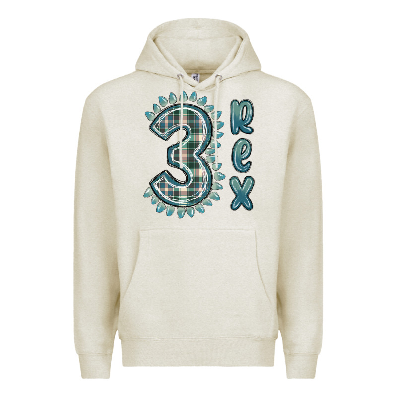 3 Rex Green Dinosaur Premium Hoodie by MaliasSmallBusiness | Teevron