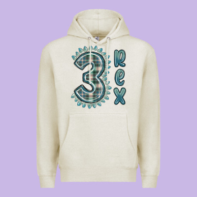 Premium Hoodie 3 rex green dinosaur