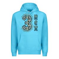 Ocean Blue 3 rex green dinosaur Premium Hoodie - MaliasSmallBusiness