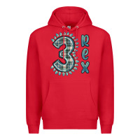 Red 3 rex green dinosaur Premium Hoodie - MaliasSmallBusiness