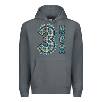Rock 3 rex green dinosaur Premium Hoodie - MaliasSmallBusiness