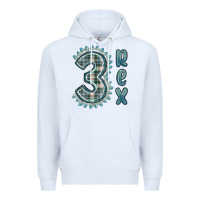 White 3 rex green dinosaur Premium Hoodie - MaliasSmallBusiness