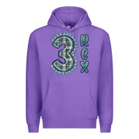 Purple 3 rex green dinosaur Premium Hoodie - MaliasSmallBusiness