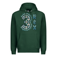 Sports Green 3 rex green dinosaur Premium Hoodie - MaliasSmallBusiness