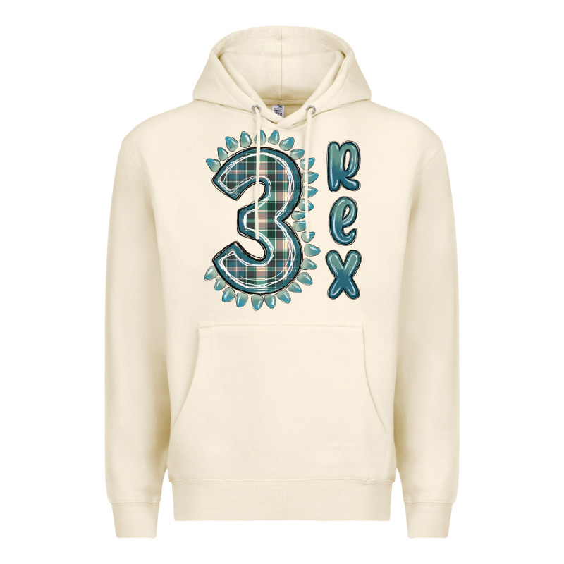 3 Rex Green Dinosaur Premium Hoodie by MaliasSmallBusiness | Teevron