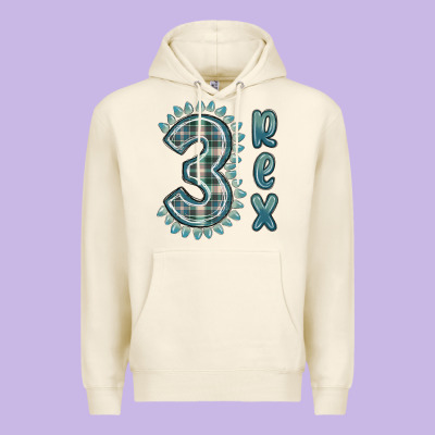 Premium Hoodie 3 rex green dinosaur
