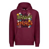 Burgundy be the reason someone smiles today Premium Hoodie - MaliasSmallBusiness