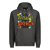 Charcoal Heather be the reason someone smiles today Premium Hoodie - MaliasSmallBusiness