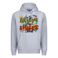 Heather Grey be the reason someone smiles today Premium Hoodie - MaliasSmallBusiness