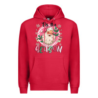 Cardinal pink santa 'tis the season Premium Hoodie - MaliasSmallBusiness