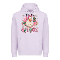Lilac pink santa 'tis the season Premium Hoodie - MaliasSmallBusiness