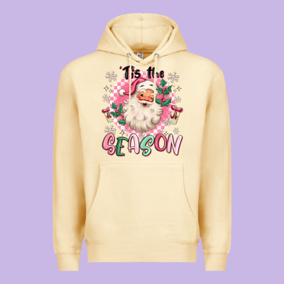 Premium Hoodie pink santa 'tis the season
