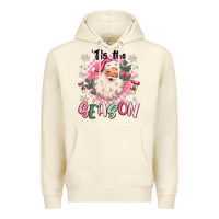Sandshell pink santa 'tis the season Premium Hoodie - MaliasSmallBusiness