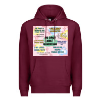 Burgundy daily bible affirmations Premium Hoodie - MaliasSmallBusiness