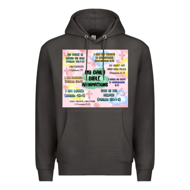 Daily Bible Affirmations Premium Hoodie by MaliasSmallBusiness | Teevron