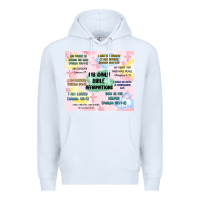 White daily bible affirmations Premium Hoodie - MaliasSmallBusiness