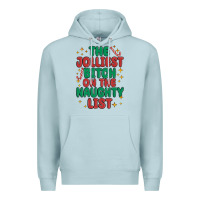 Blue Mist the jolliest bitch on the naughty list Premium Hoodie - MaliasSmallBusiness