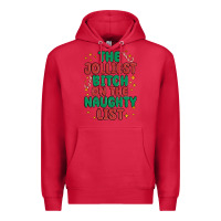 Cardinal the jolliest bitch on the naughty list Premium Hoodie - MaliasSmallBusiness