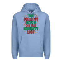 Colony Blue the jolliest bitch on the naughty list Premium Hoodie - MaliasSmallBusiness