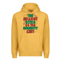 Mustard the jolliest bitch on the naughty list Premium Hoodie - MaliasSmallBusiness