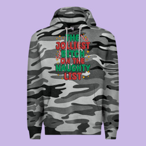 The Jolliest Bitch On The Naughty List Premium Hoodie Designed By Maliassmallbusiness
