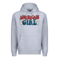 Heather Grey american girl Premium Hoodie - MaliasSmallBusiness