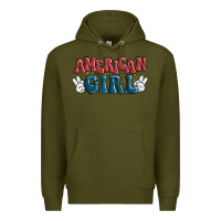 Army Green american girl Premium Hoodie - MaliasSmallBusiness