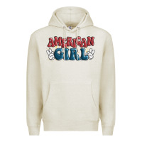 Oatmeal Heather american girl Premium Hoodie - MaliasSmallBusiness