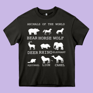 Animals Of The World Heavy Core Tee Designed By Bettercallsaul