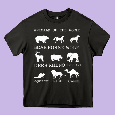 Animals Of The World Heavy Core Tee Designed By Bettercallsaul